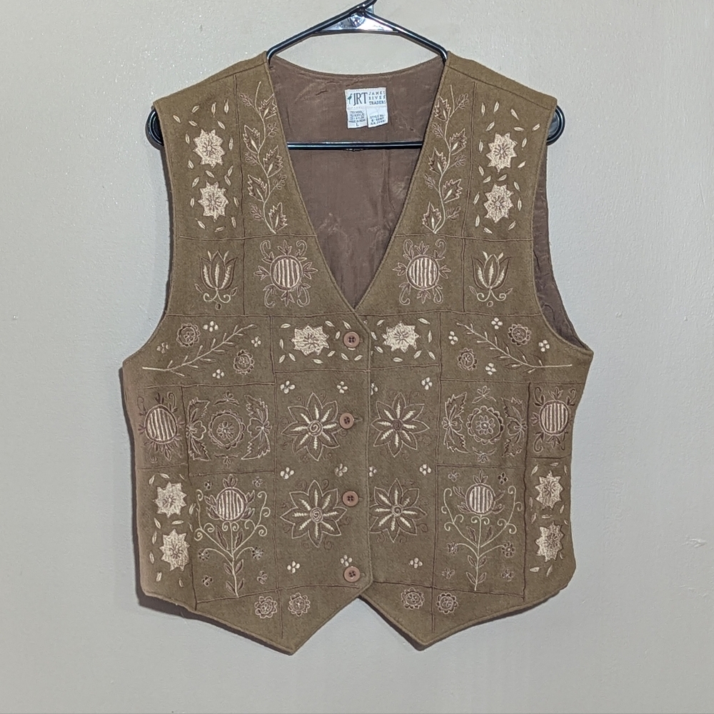 James River Trading Company Vintage Vest, Size:Large, Color:Tan